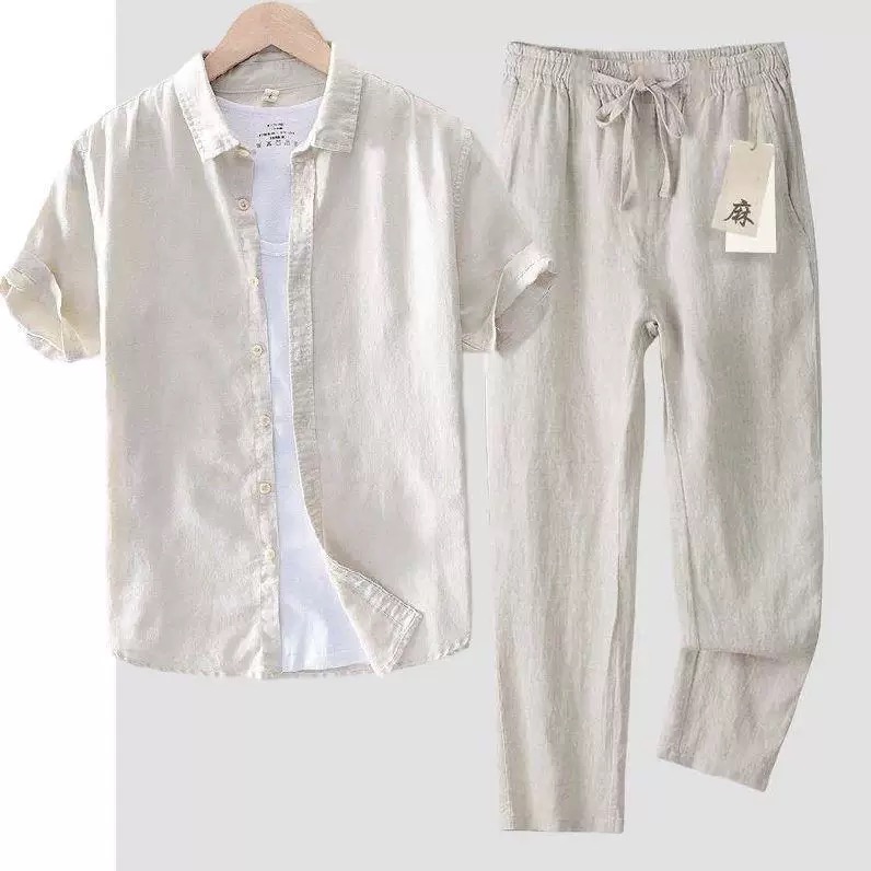 Linen Shirt Breathable - Мужская рубашка из чистого льна и