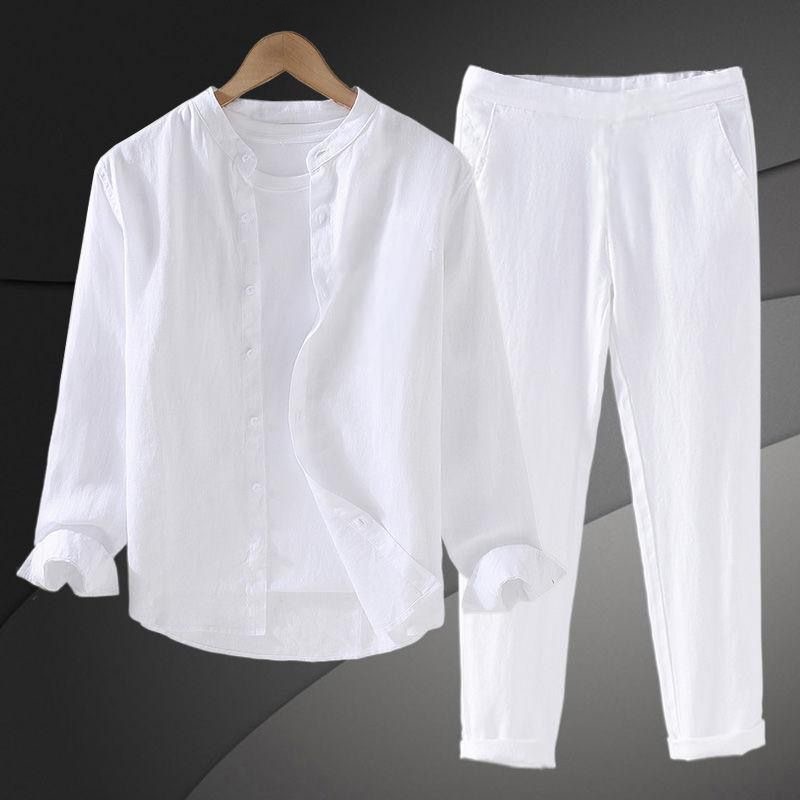 Linen Shirt Breathable - Весенне-осенняя мужская рубашка из чистого льна
