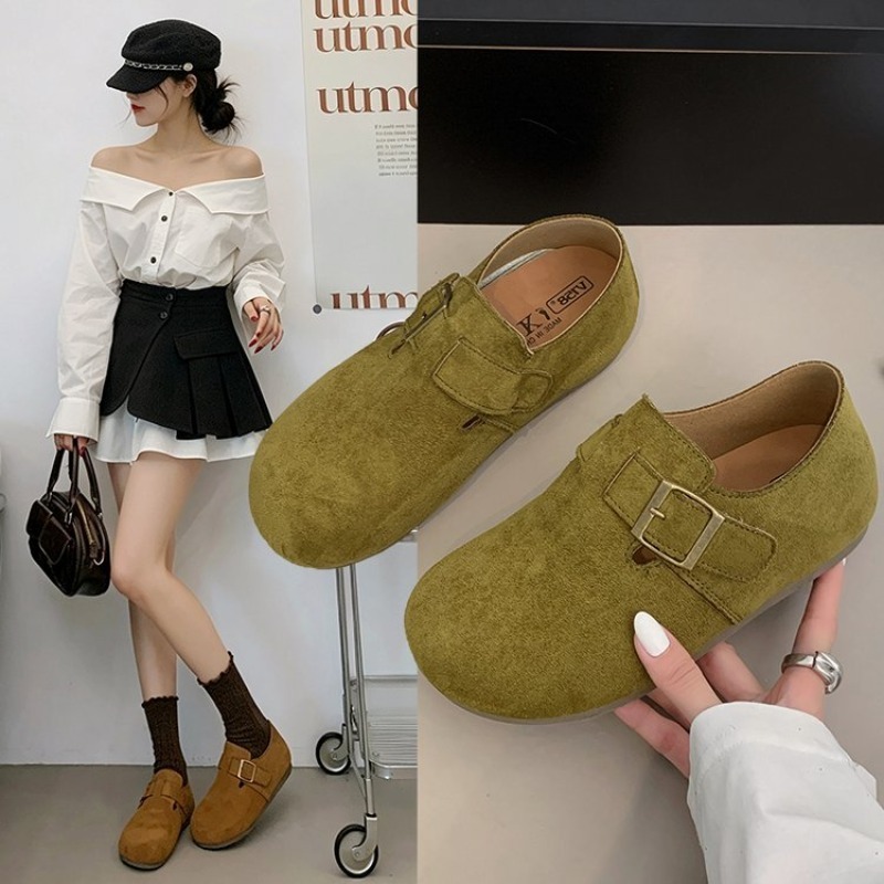 Espadrille Slip On - Женские замшевые туфли с закрытой пяткой,