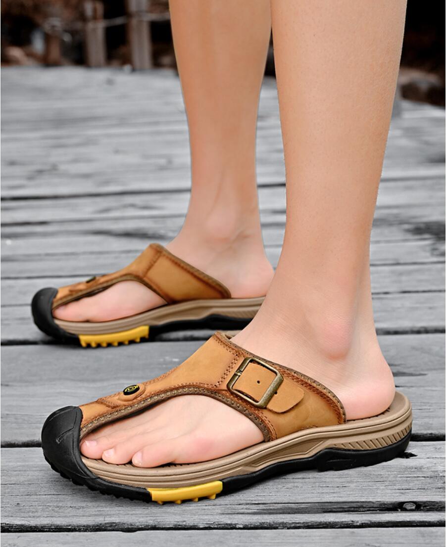 Мужские сандалии из натурально – обзор и цена Flip Flop Leather Men