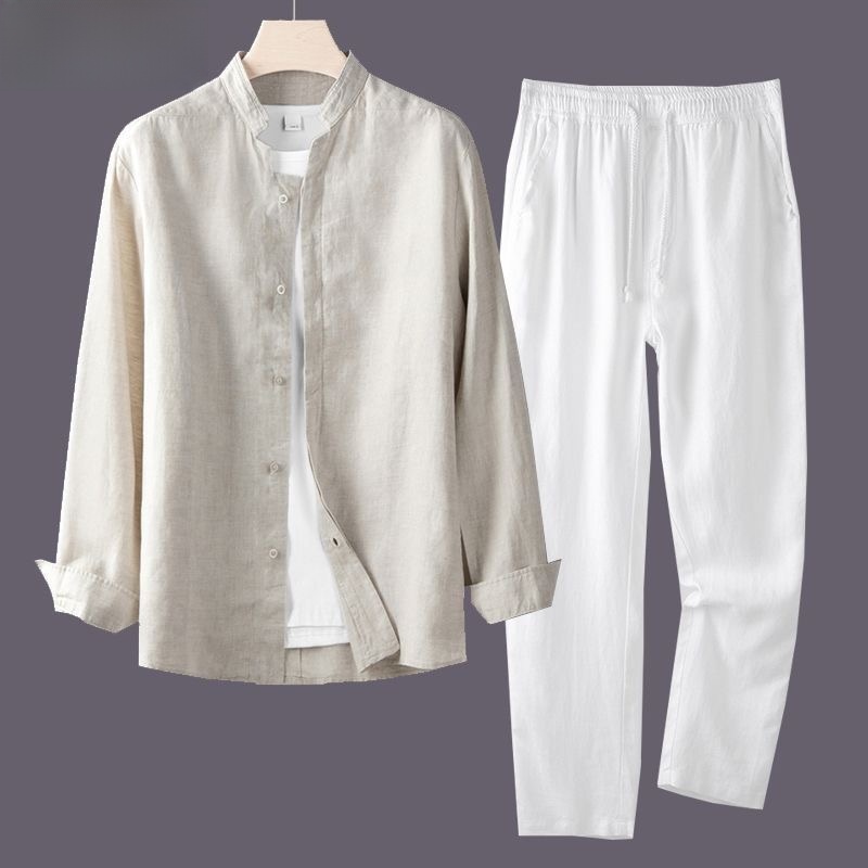 Белая рубашка с длинным рукаво – обзор и цена Linen Shirt Breathable