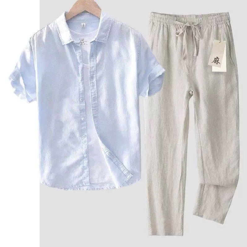 Мужская рубашка из чистого льн – обзор и цена Linen Shirt Breathable