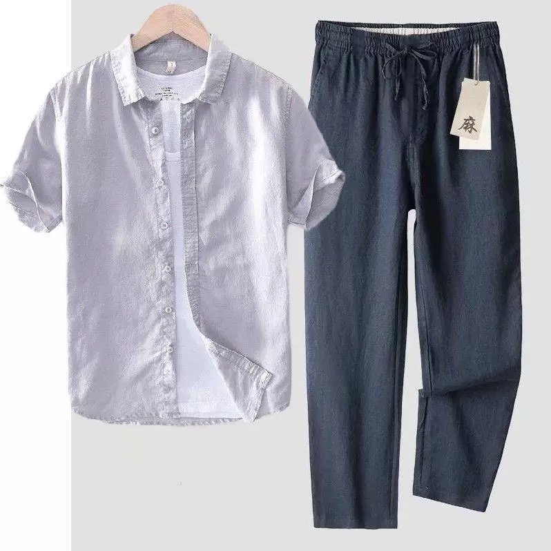 Мужская рубашка из чистого льн – обзор и цена Linen Shirt Breathable