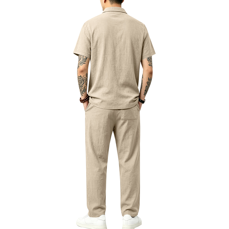 Мужской комплект из 2 предмето – обзор и цена Short Linen Drawstring